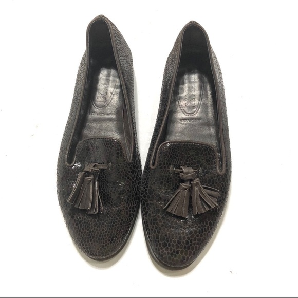 The Flexx Loafers Sz 6 1/2 Brown Leather Driving - Picture 1 of 8